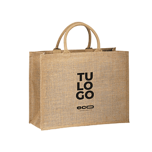 Bolsa multiuso de arpillera con logo 