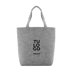 Bolsa tote fieltro reciclado con Logo