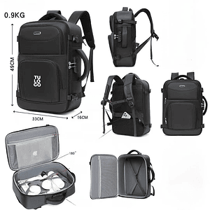 Mochila personalizada con logo viral de viaje Carry on apertura 180° 