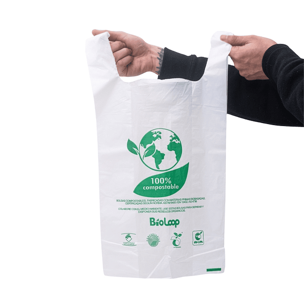 Bolsa Camiseta Compostable 50x60 Extra Fuerte 2