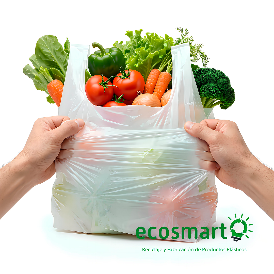 Bolsa Tipo Camiseta Color Blanca - 60cmx70cm - 100 unidades 5