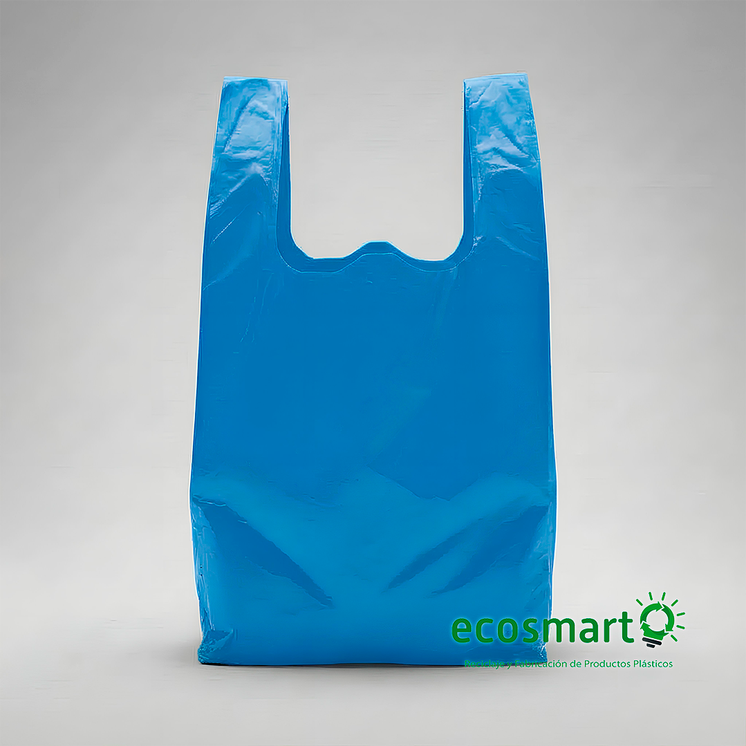 Bolsa Tipo Camiseta Color Azul - 28cmx35cm - 100 unidades 1