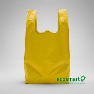 Bolsa Tipo Camiseta Color Amarillo - 40cmx50cm - 100 unidades