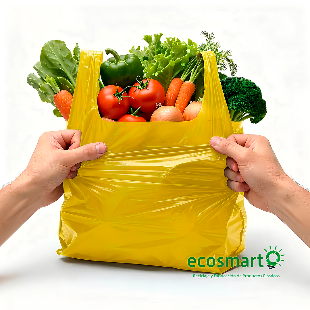 Bolsa Tipo Camiseta Color Amarillo - 60cmx70cm - 100 unidades 4