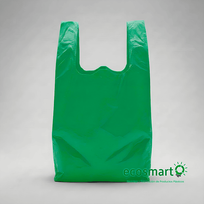 Bolsa Tipo Camiseta Color Verde - 50cmx60cm - 100 unidades 1