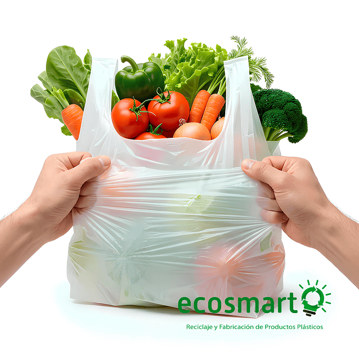 Bolsa Tipo Camiseta Color Blanca - 35cmx40cm - 100 unidades 5