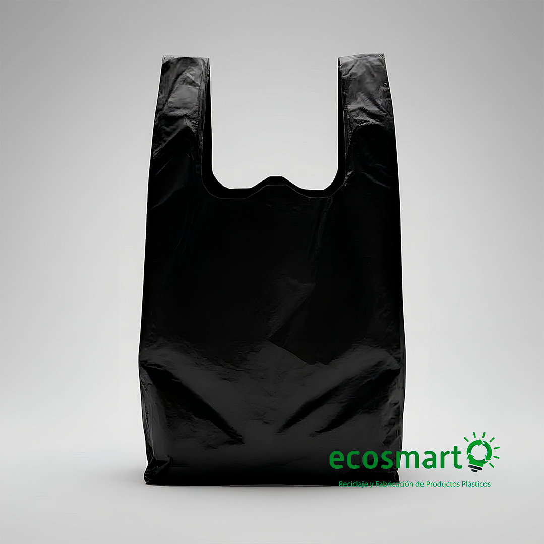 Bolsa Tipo Camiseta Color - Negro 35cmx40cm - 100 unidades 1