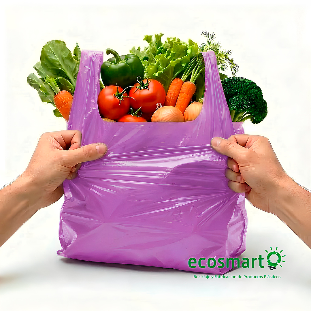 Bolsa Tipo Camiseta Color Lila - 33cmx40cm - 100 unidades 5