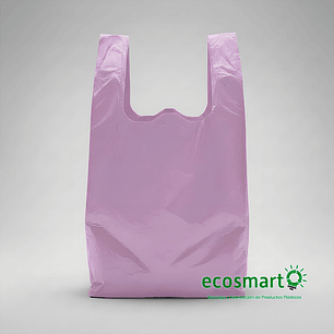 Bolsa Tipo Camiseta Color Lila - 33cmx40cm - 100 unidades