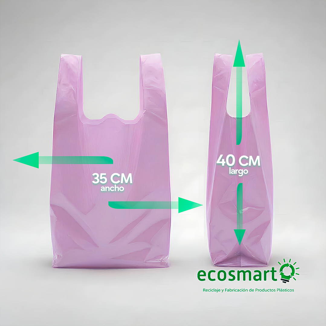 Bolsa Tipo Camiseta Color Lila - 35cmx40cm - 100 unidades 2