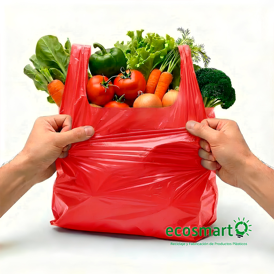 Bolsa Tipo Camiseta Color Rojo - 33cmx40cm - 100 unidades 5