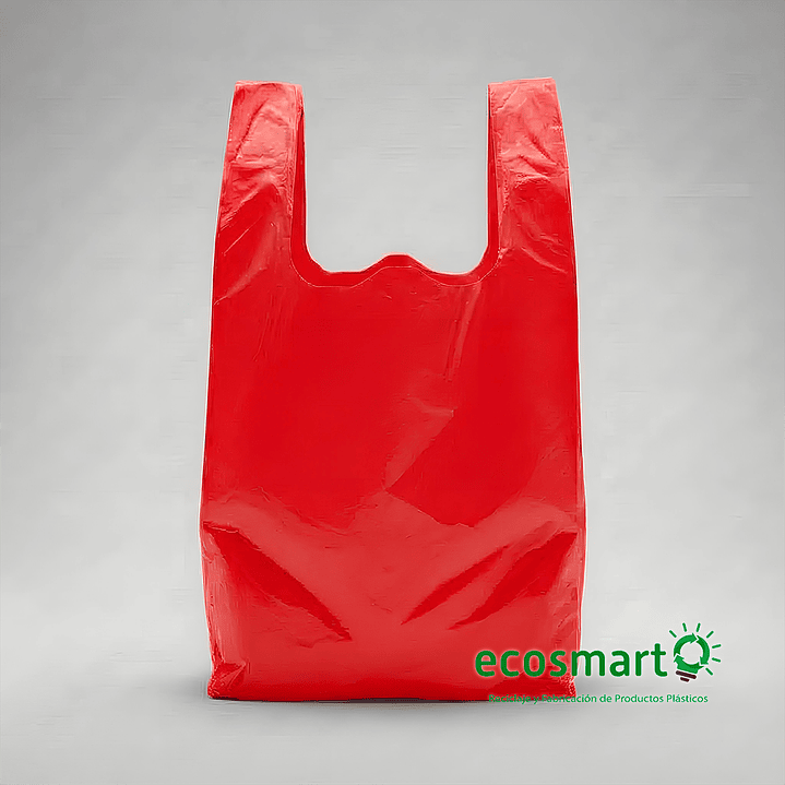 Bolsa Tipo Camiseta Color Rojo - 35cmx40cm - 100 unidades 1