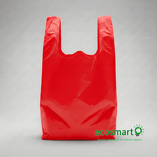 Bolsa Tipo Camiseta Color Rojo - 40cmx50cm - 100 unidades