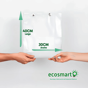 Bolsa Tipo Taco - Transparente - 30cmx40cm - 100 unidades