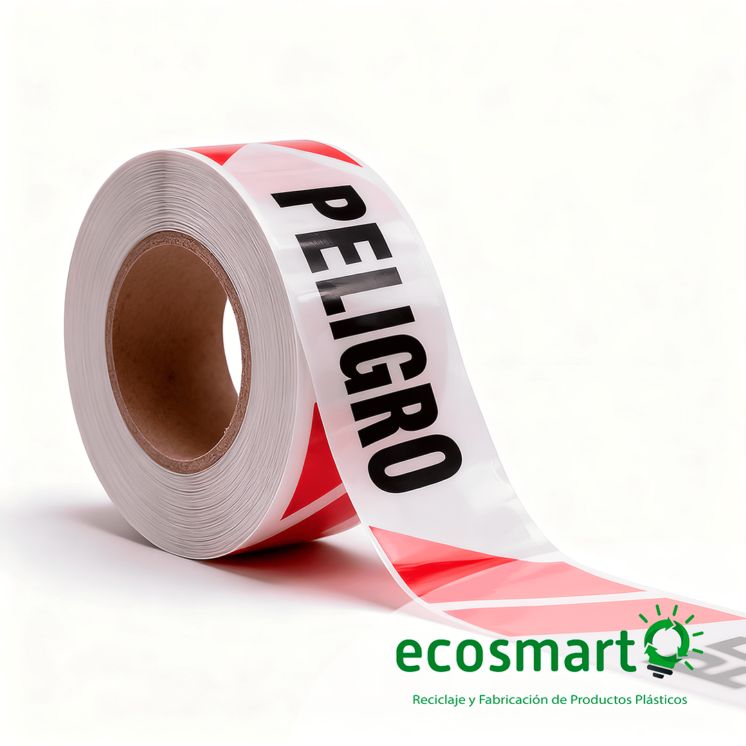 Cinta Peligro - Rollo 350 Metros - Color ROJO - BLANCO 1