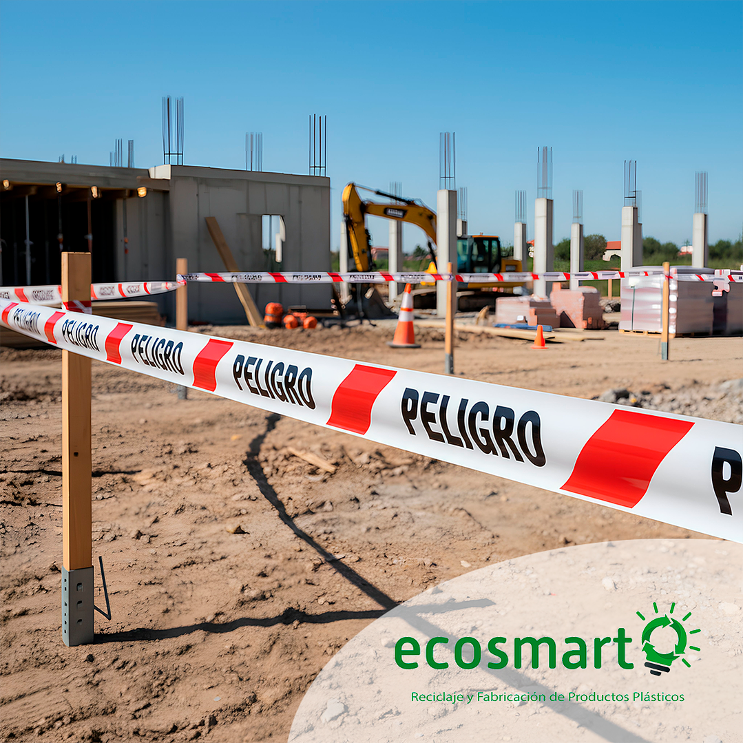 Cinta Peligro - Rollo 350 Metros - Color ROJO - BLANCO 4