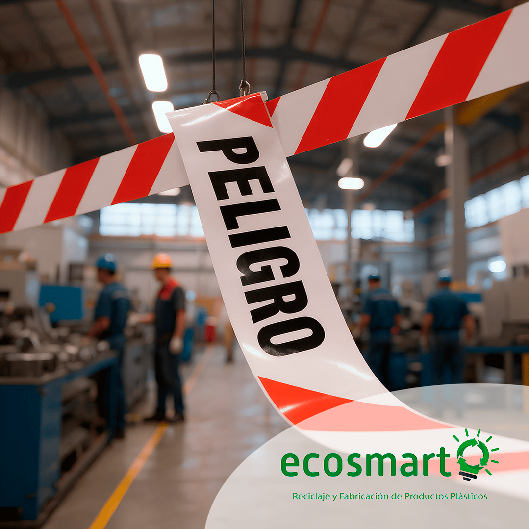 Cinta Peligro - Rollo 350 Metros - Color ROJO - BLANCO 6