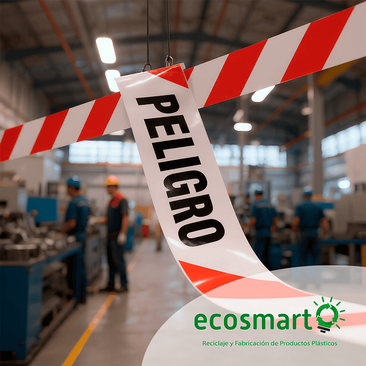 Cinta Peligro - Rollo 350 Metros - Color ROJO - BLANCO 6