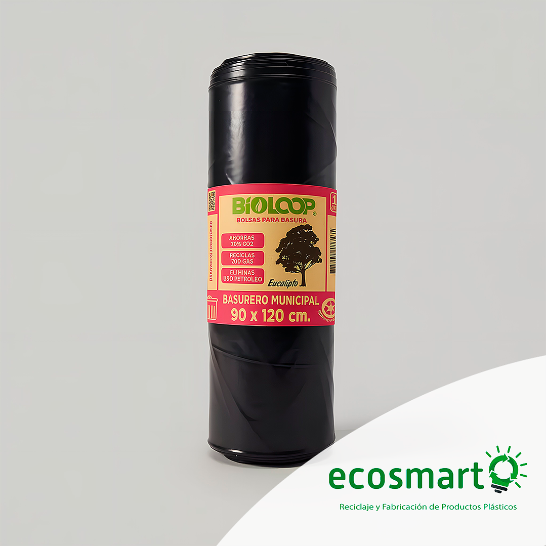 Bolsa de Basura Bioloop Basurero Municipal - 90x120 - Rollo de 10 unidades 1