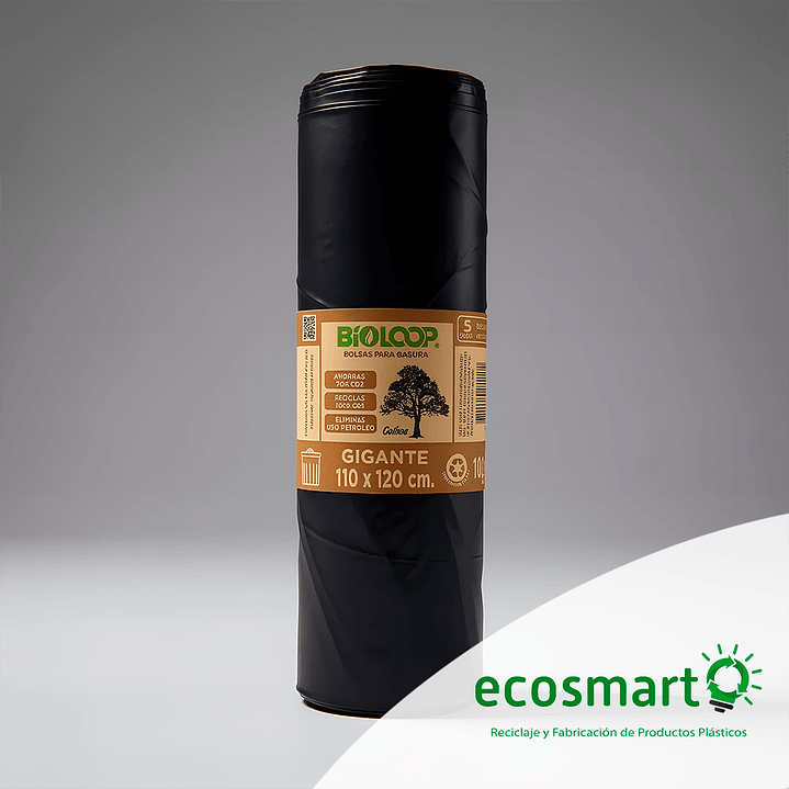 Bolsa de Basura Bioloop Gigante - 110x120 - Rollo de 5 unidades 1