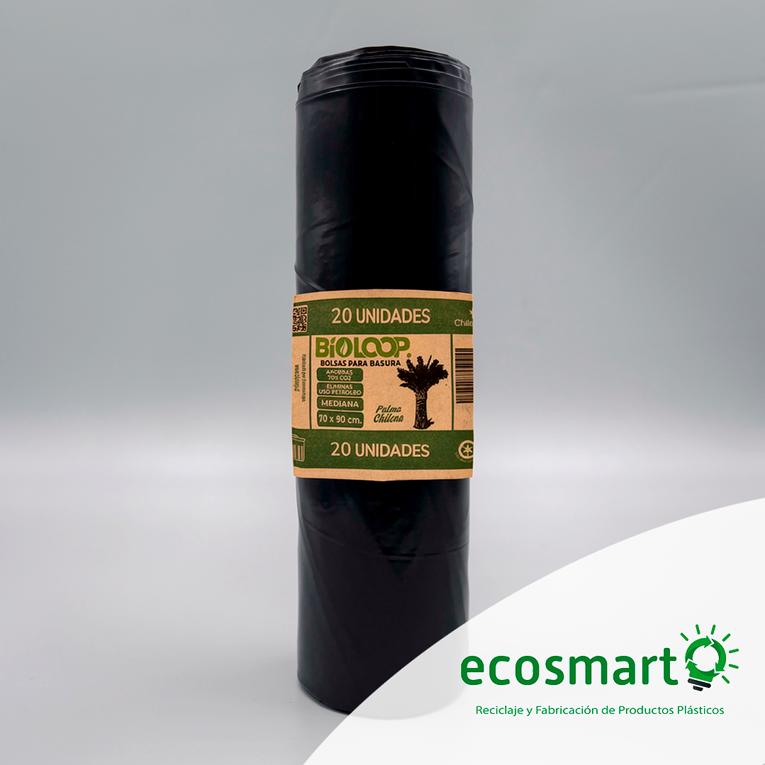 Bolsa de Basura Bioloop Mediana - 70x90 - Rollo de 20 unidades  1