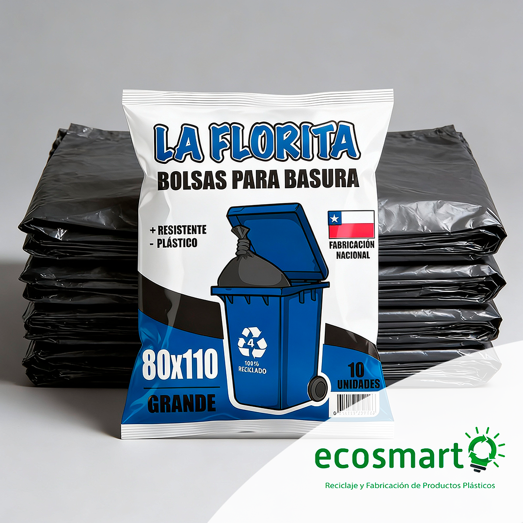 Bolsa de Basura La Florita Grande - 80x110 - Paquete de 10 unidades 1