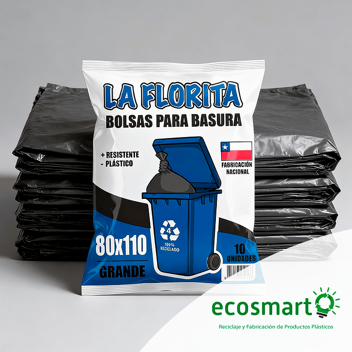 Bolsa de Basura La Florita Grande - 80x110 - Paquete de 10 unidades 1