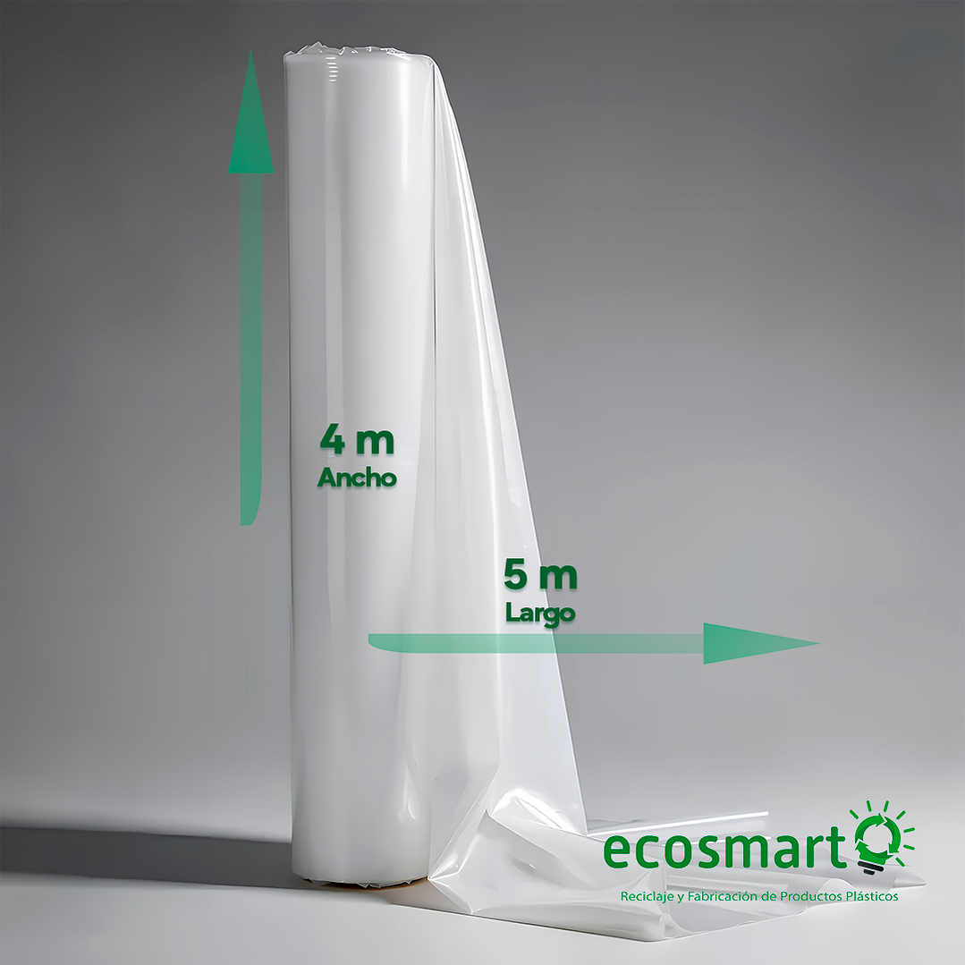 Manga Plastica Transparente  4x5 mts, 20 mt2 100 micras 2