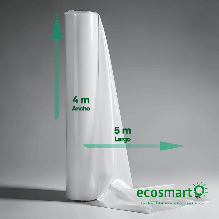 Manga Plastica Transparente  4x5 mts, 20 mt2 100 micras 2