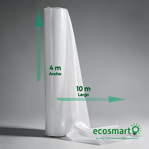 Manga Plastica Transparente  4x10 mts, 40 mt2 ﻿100 micras