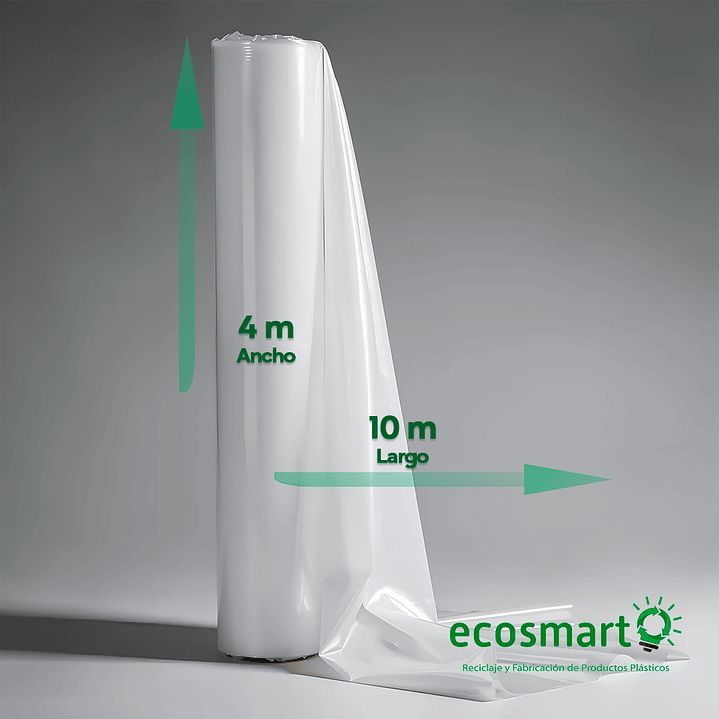 Manga Plastica Transparente  4x10 mts, 40 mt2 ﻿100 micras 2