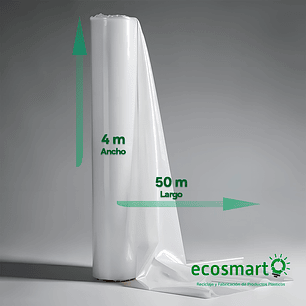 Manga Plastica Transparente  4x50 mts, 200 mt2 100 micras
