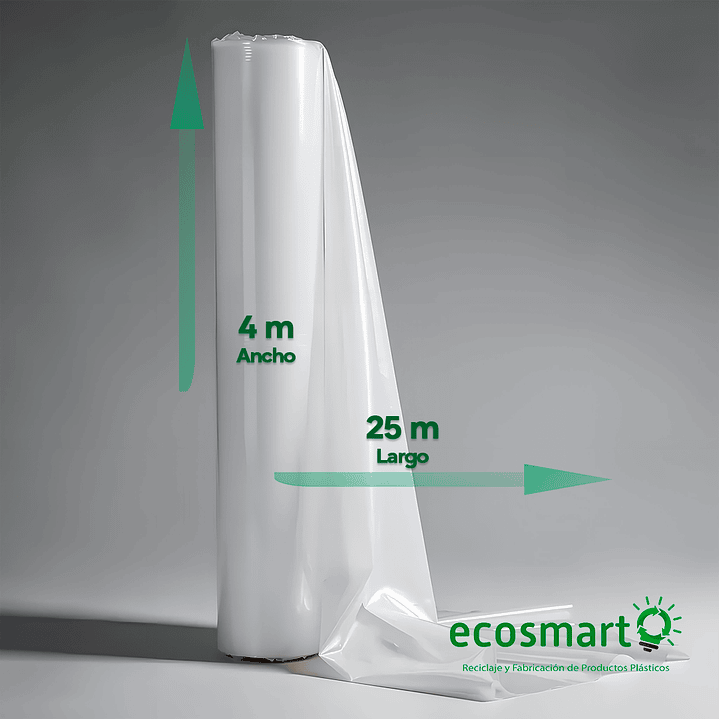 Manga Plastica Transparente  4x25 mts, 100 mt2 200 micras 2