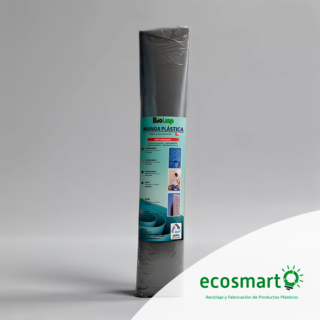 Manga Plastica Negra 4x25 mts, 100 mt2 100 micras 1