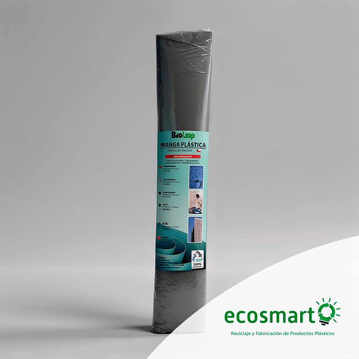 Manga Plastica Negra 4x25 mts, 100 mt2 100 micras 1