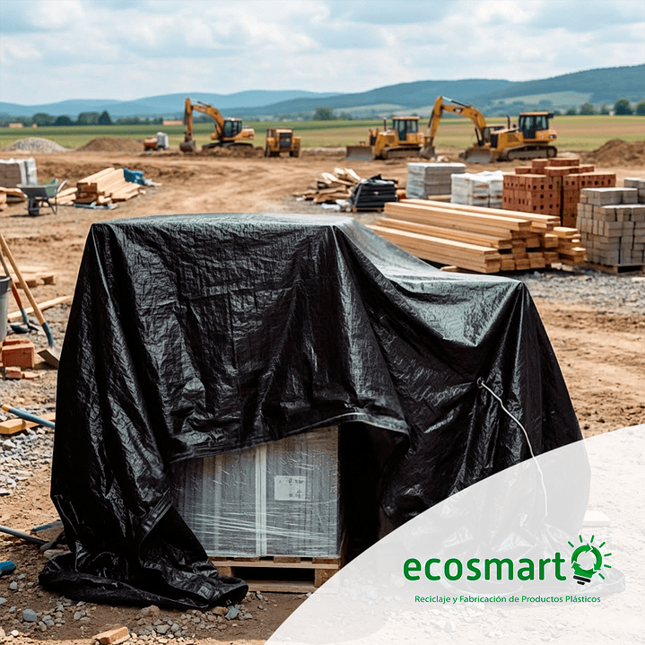 Manga Plastica Negra 4x25 mts, 100 mt2 100 micras 5