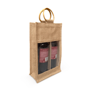 Bolsa de yute 2 botellas