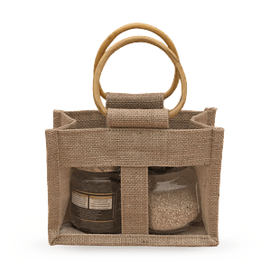 Bolsa de yute 2 frascos XS
