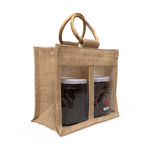 Bolsa de yute 2 frascos M