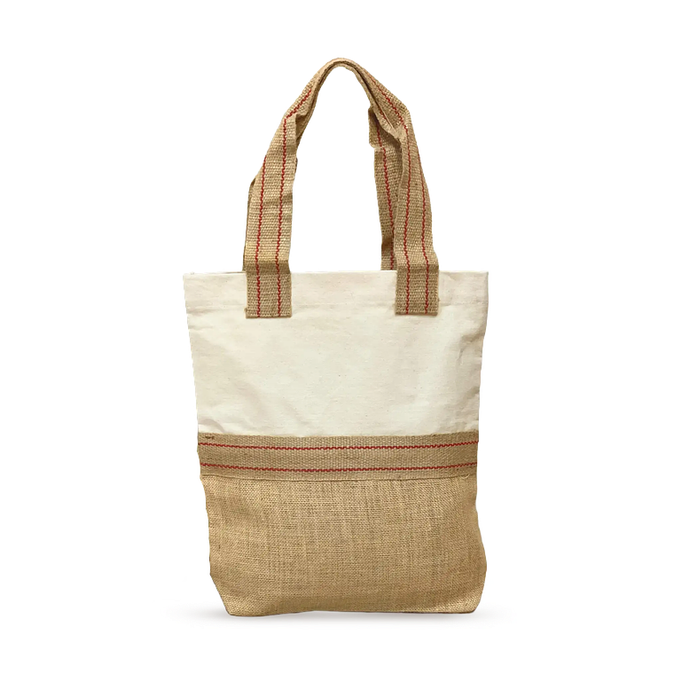 Bolsa de yute algodón 42 x 38 x 8 cm 1