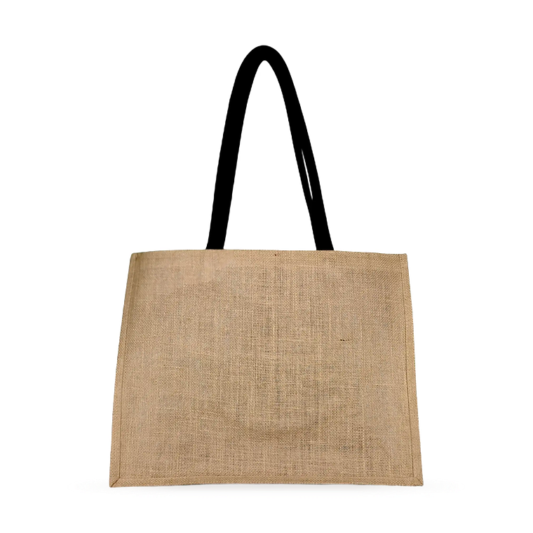 Bolsa de yute laminado 35 x 45 x 20 cm – Manilla Negra 1