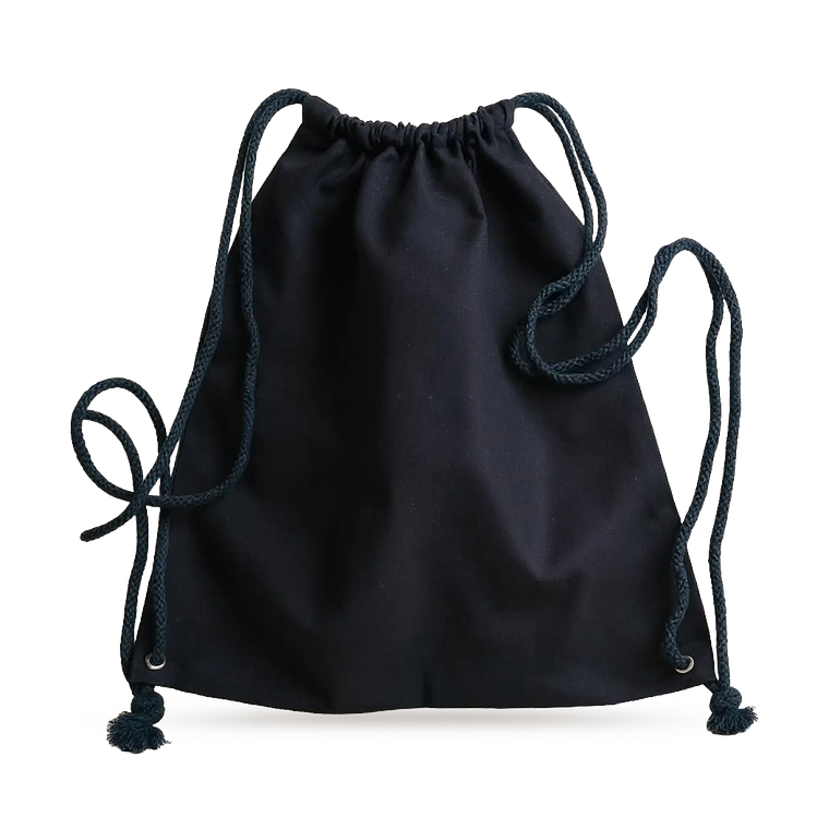 Mochila morral de algodón 42 x 38 cm Negro 1