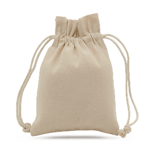 Saco de algodón 14 x 19 cm 6 onzas – Natural