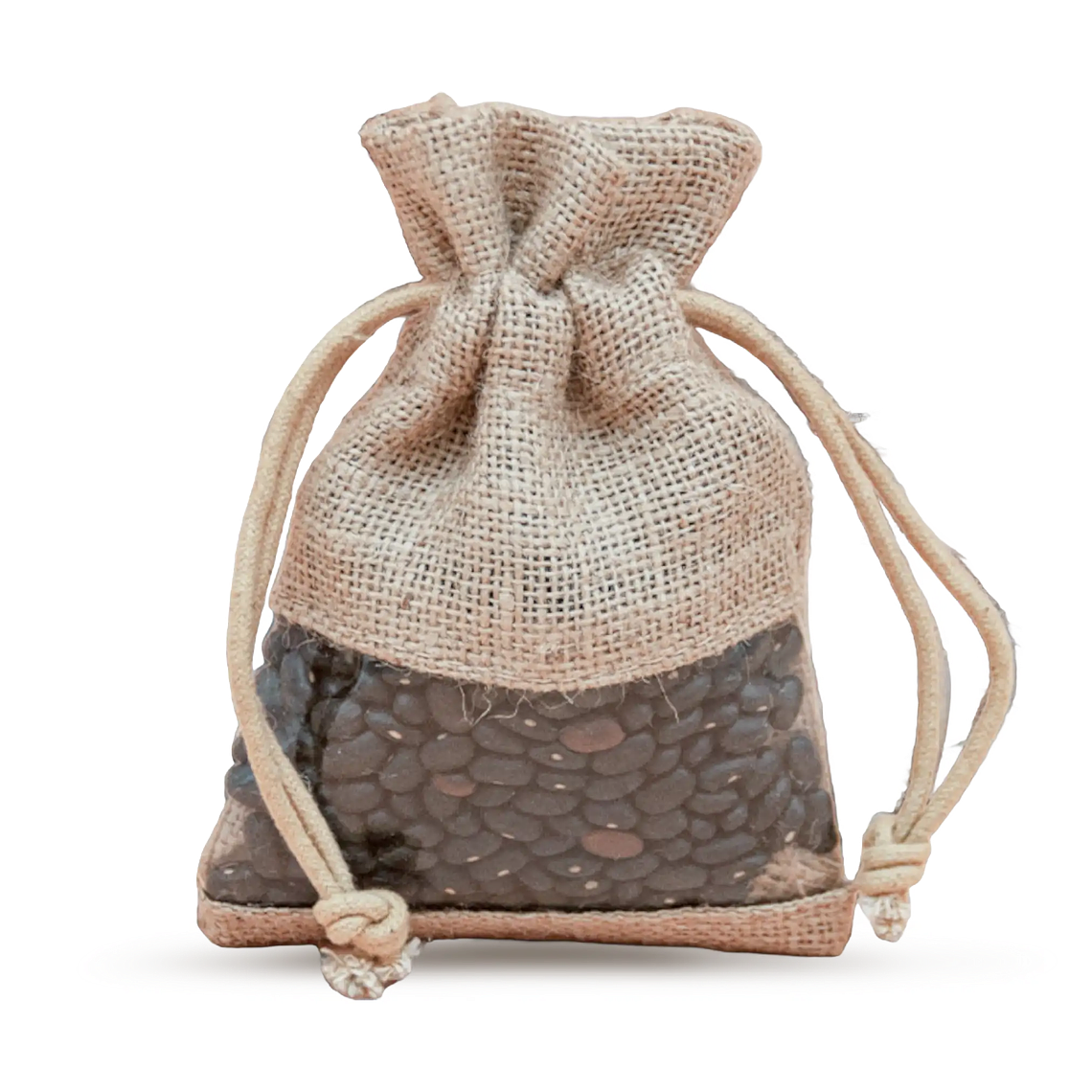 Saco de yute 10 x 15 cm con ventana 1