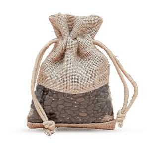 Saco de yute 10 x 15 cm con ventana