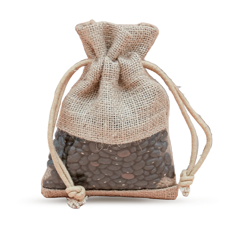 Saco de yute 10 x 15 cm con ventana 1