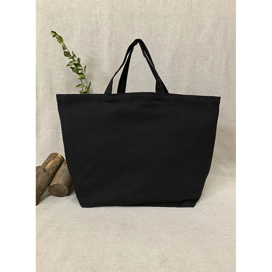 Bolsa de algodón 40 x 58 x 20 cm – Negro 3