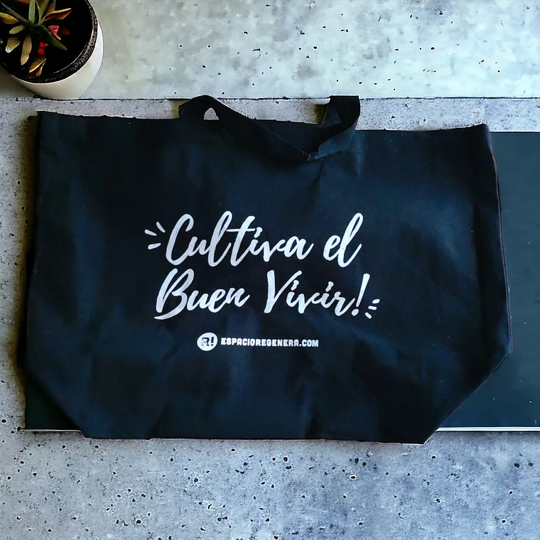 Bolsa de algodón 40 x 58 x 20 cm – Negro 4