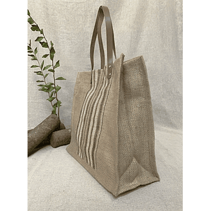 Bolsa de arpillera de yute 36 x 40 x 15 cm