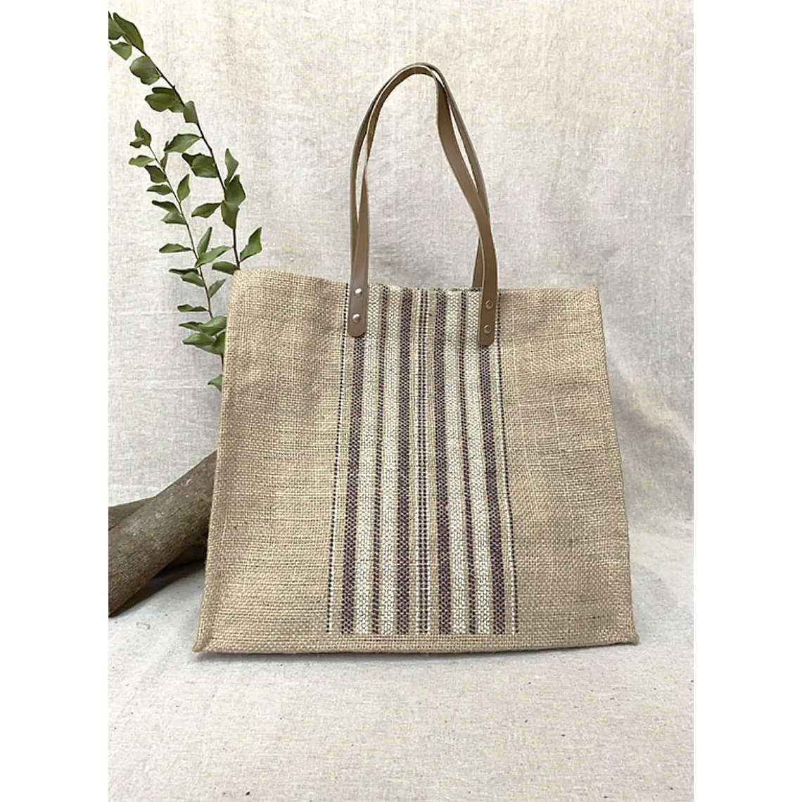 Bolsa de arpillera de yute 36 x 40 x 15 cm 3